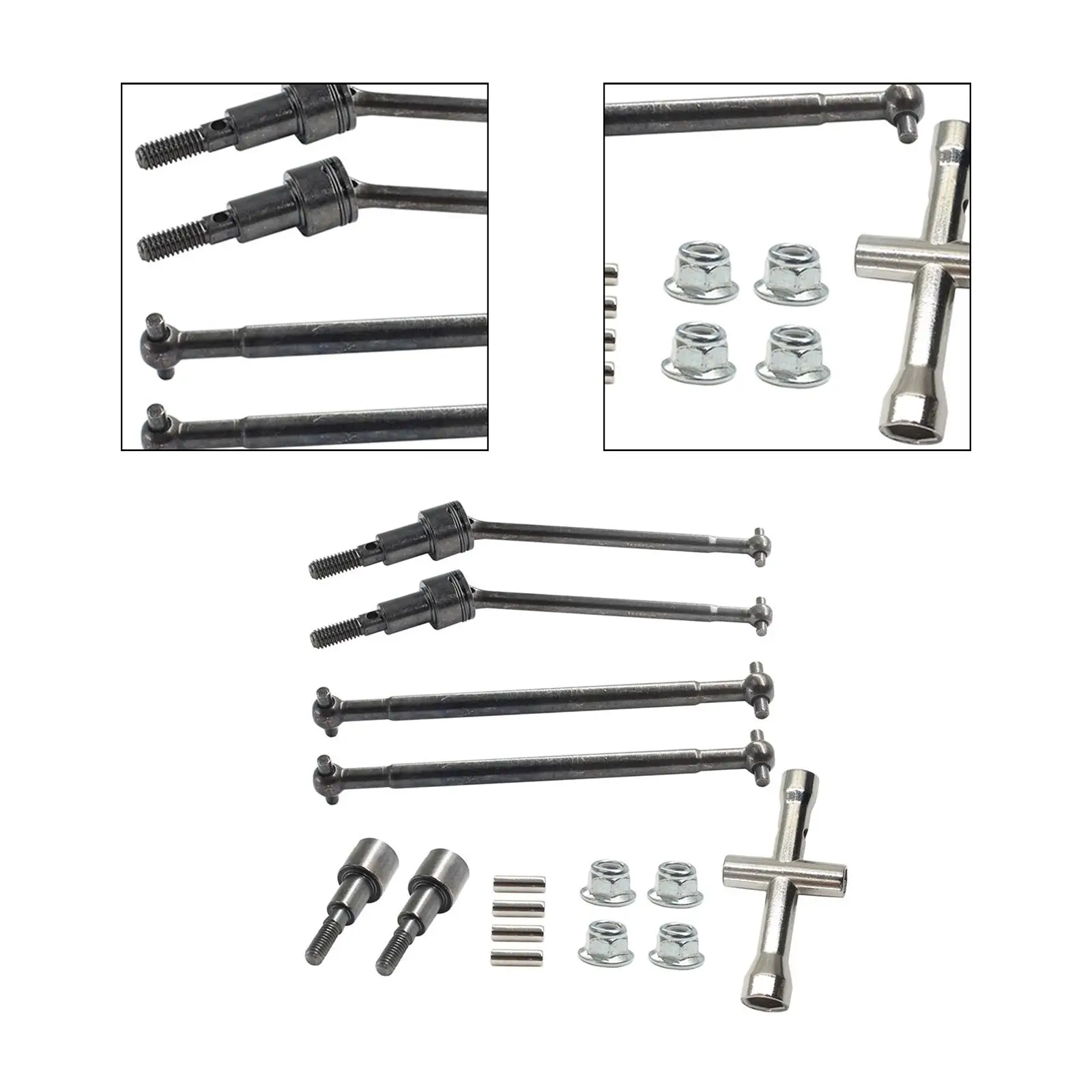 4x RC Drive Shafts Transmission Shafts Front and Rear Accessories for 16101