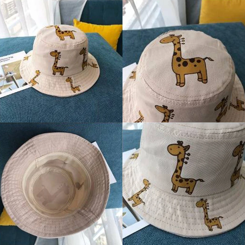 Sombrero Panamá infantil con protección solar – estampado jirafa - imagen 4