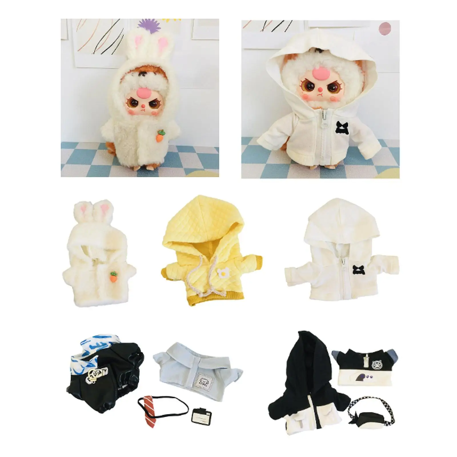 Dolls Clothes Miniature Clothing for 20cm Dolls Dress up Thanksgiving Gifts Dolls Clothes Miniature Clothing for 20cm Dolls Dress up Thanksgiving Gifts