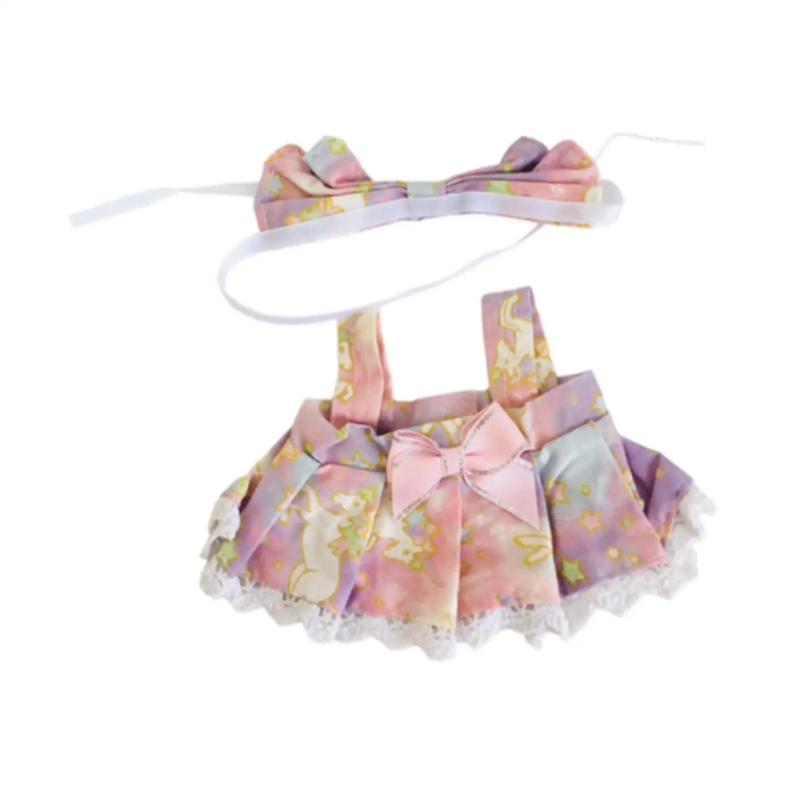 Doll Clothes Plush Doll Skirt and Hairband Comfortable Wear