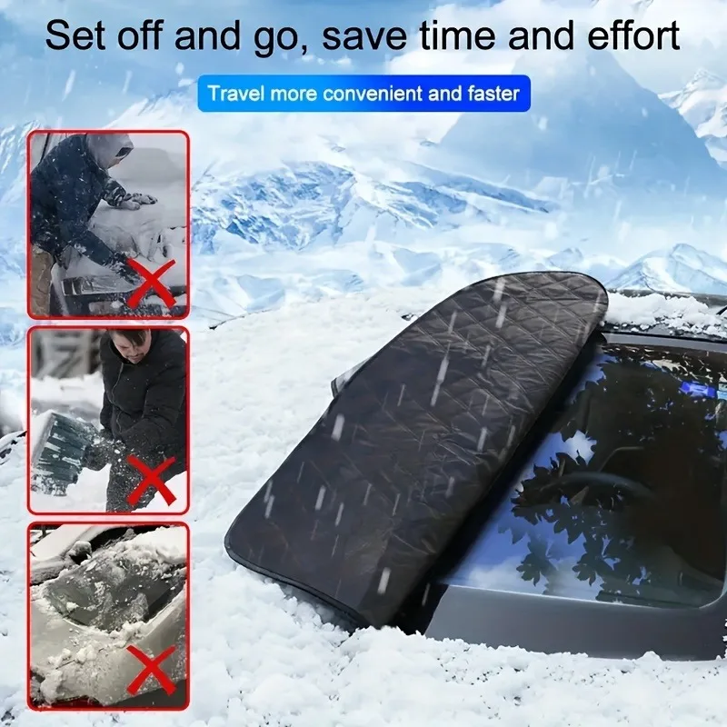 Cubierta parasol para parabrisas de coche: universal engrosado para las cuatro estaciones, protector contra la nieve y la escarcha, regalo perfecto para el día de San Valentín - imagen 5