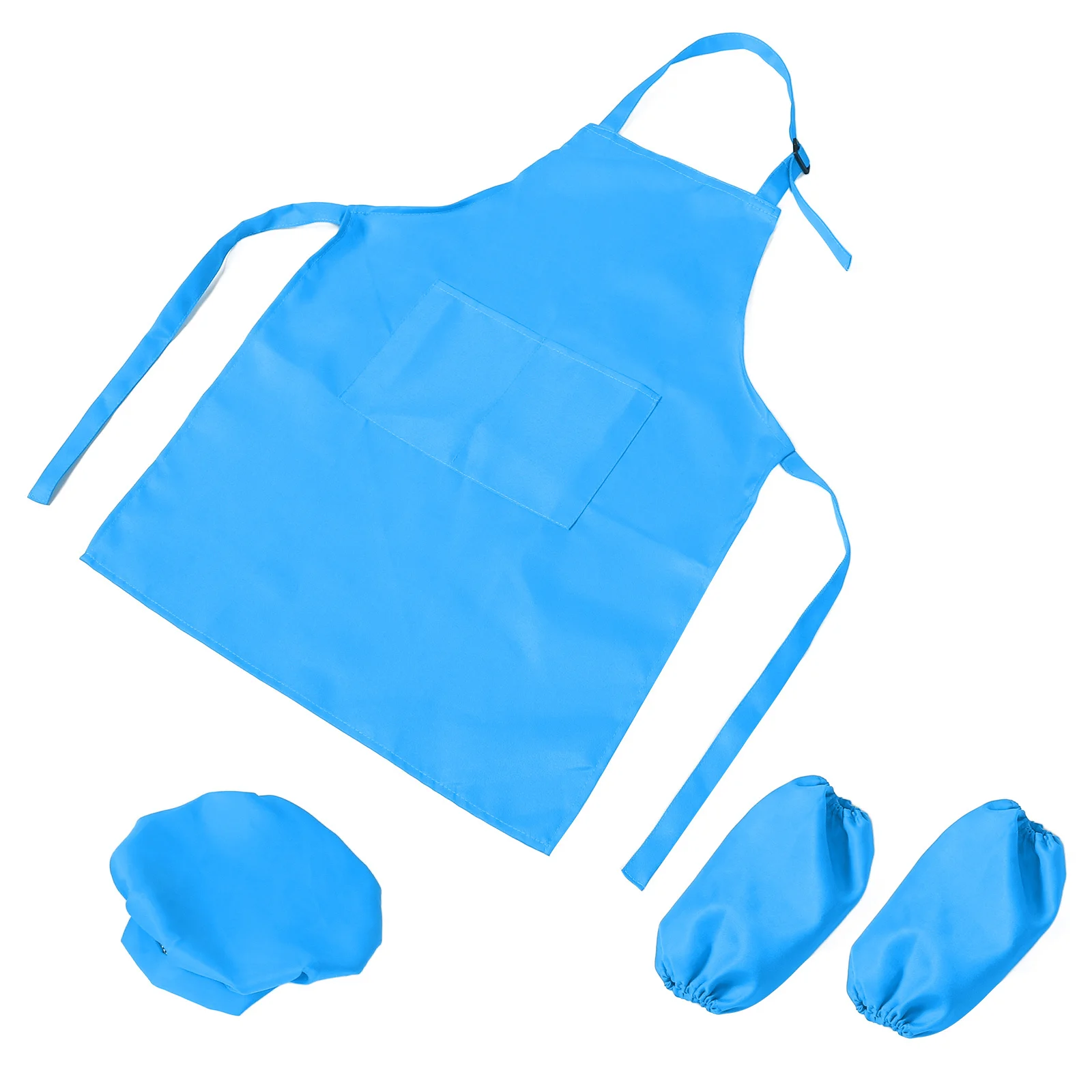 1 Juego de delantal para niños, sombrero de Chef, manga ajustable, artesanía de cocina, delantal de pintura para hornear, delantales para niños y niñas