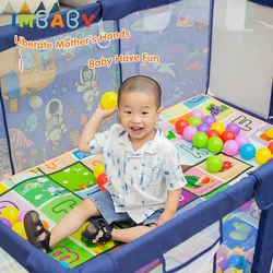 IMBABY corralito infantil con valla de seguridad