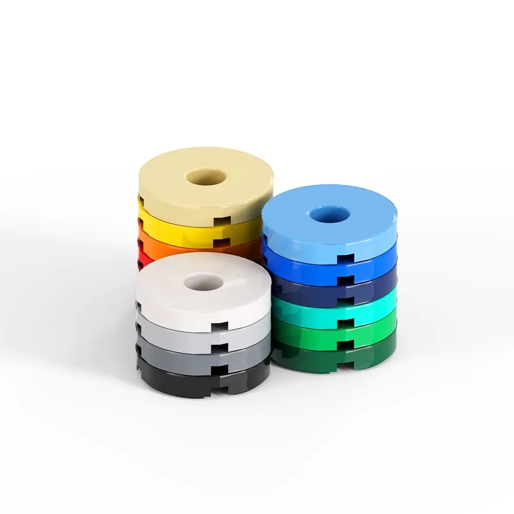 20 piezas MOC Compatible ensambla partículas 15535 azulejo redondo 2x2 con agujero piezas de bloques de construcción DIY piezas de tecnología educativa Juguetes - imagen 3