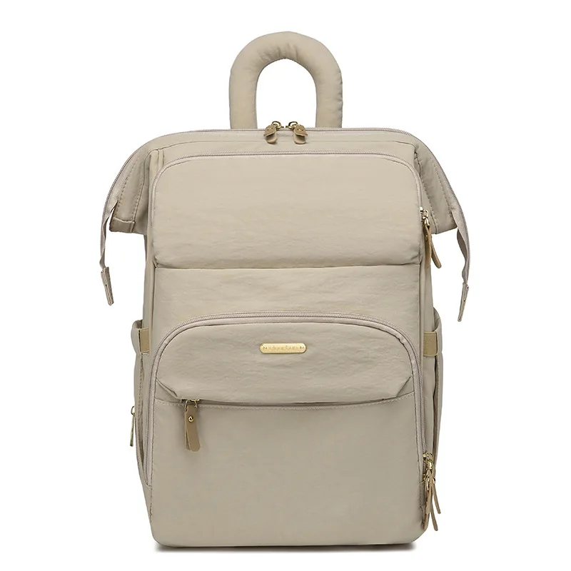 Bolsa de pañales informal de gran capacidad, bolso de maternidad multifunción para mamá con bolsillo separado en seco y húmedo, organizador de artículos esenciales para bebé de viaje - imagen 5