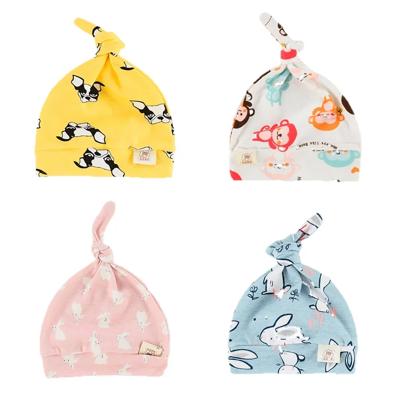 Gorro para bebés y niños, gorros suaves para accesorios de fotografía, gorro anudado para bebés de 10 a 24 meses, gorros para dormir - imagen 2