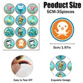 label 5CM-35pieces