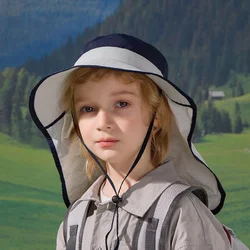 Sombrero de verano infantil con ala ancha y protección UV