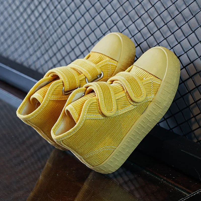 Zapatillas de deporte de pana para niño y niña, zapatos informales antideslizantes, zapatos de lona Retro para estudiantes, novedad de otoño - imagen 3