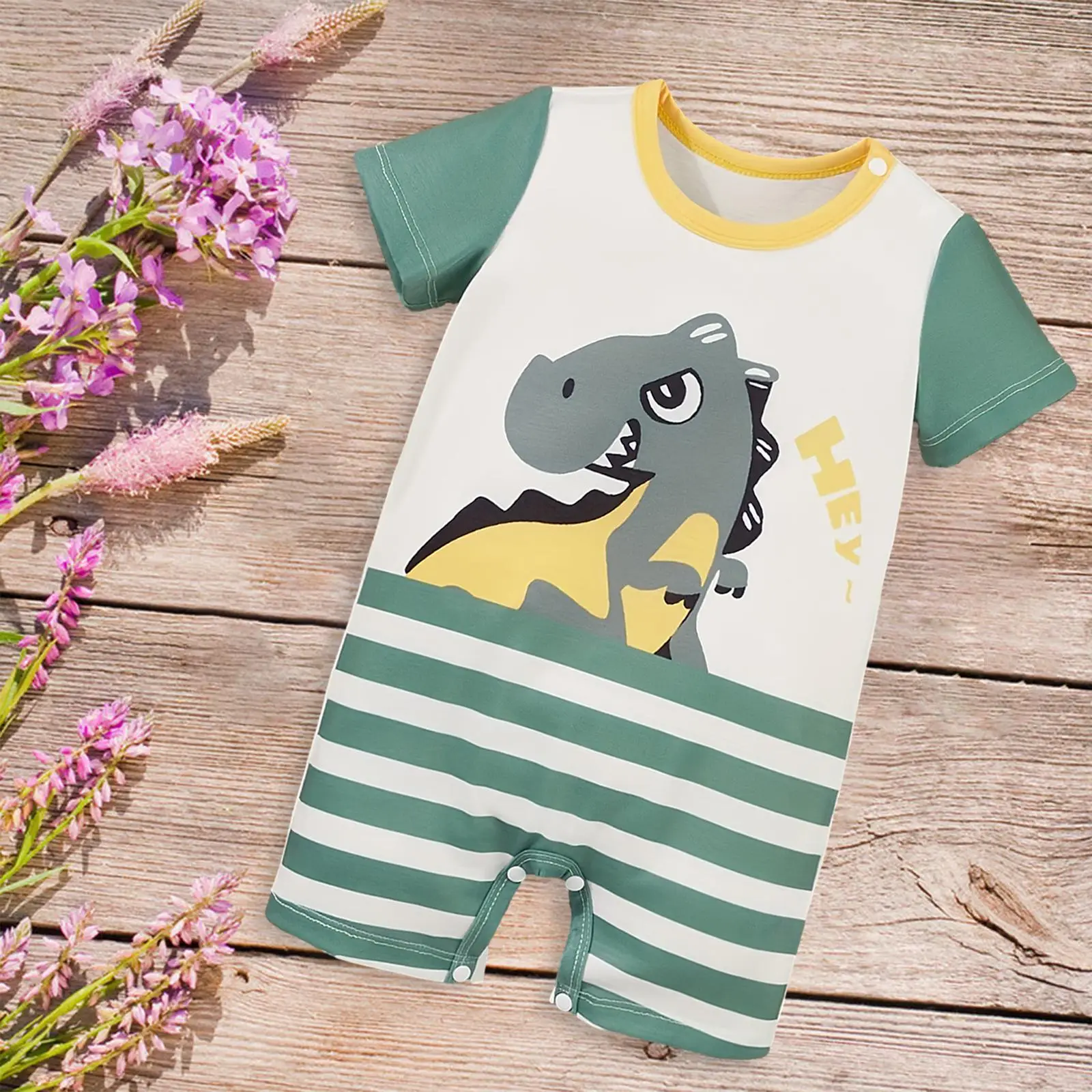 Baby Boys Short Sleeve Romper Infants Summer Button Jumpsuit for Sleepwear Photo Daily Wear Family Gathering Wedding Party