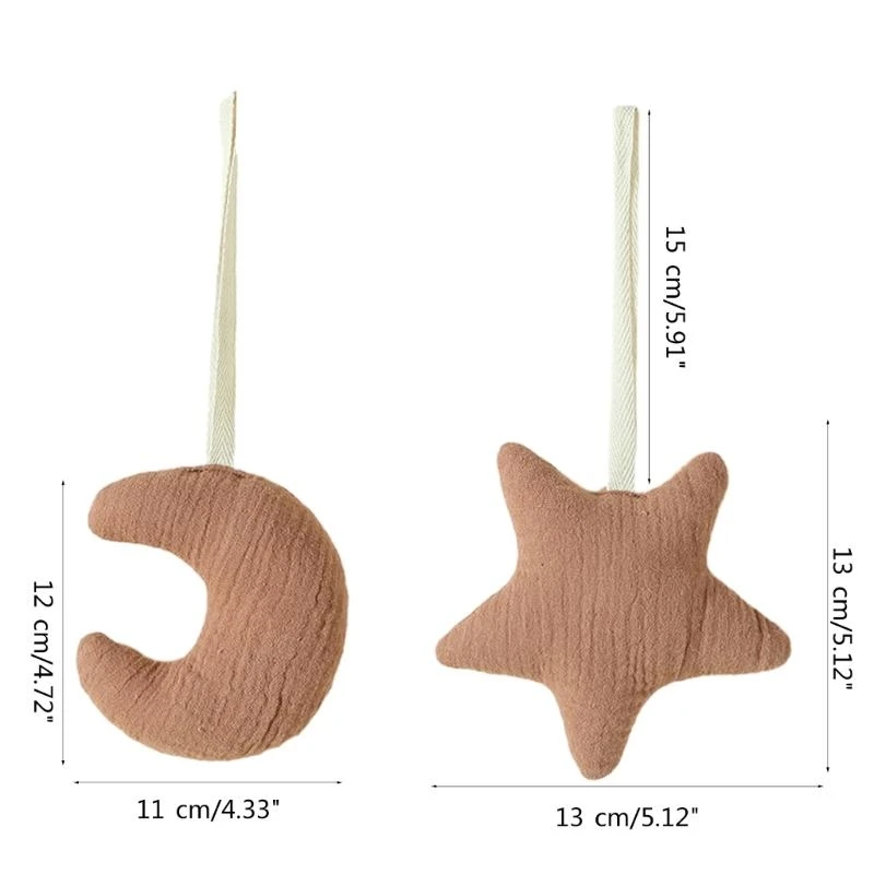 M76C Cadena chupete para recién nacido, decoraciones colgantes para habitación bebé, sonajero para recién nacido, muñeca - imagen 3