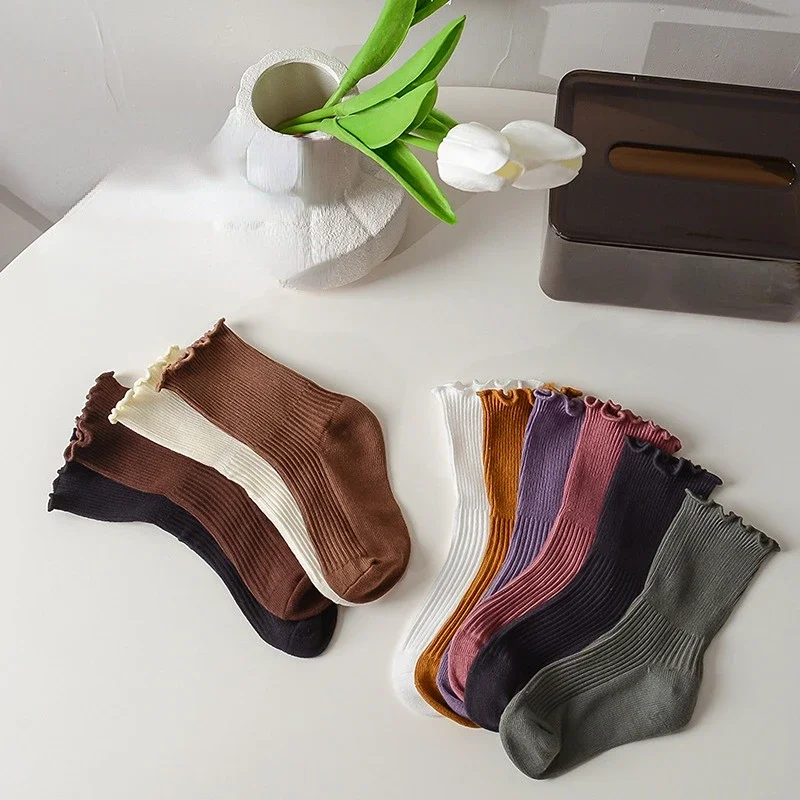 Calcetines de algodón suaves para niña – Estilo vintage - imagen 2