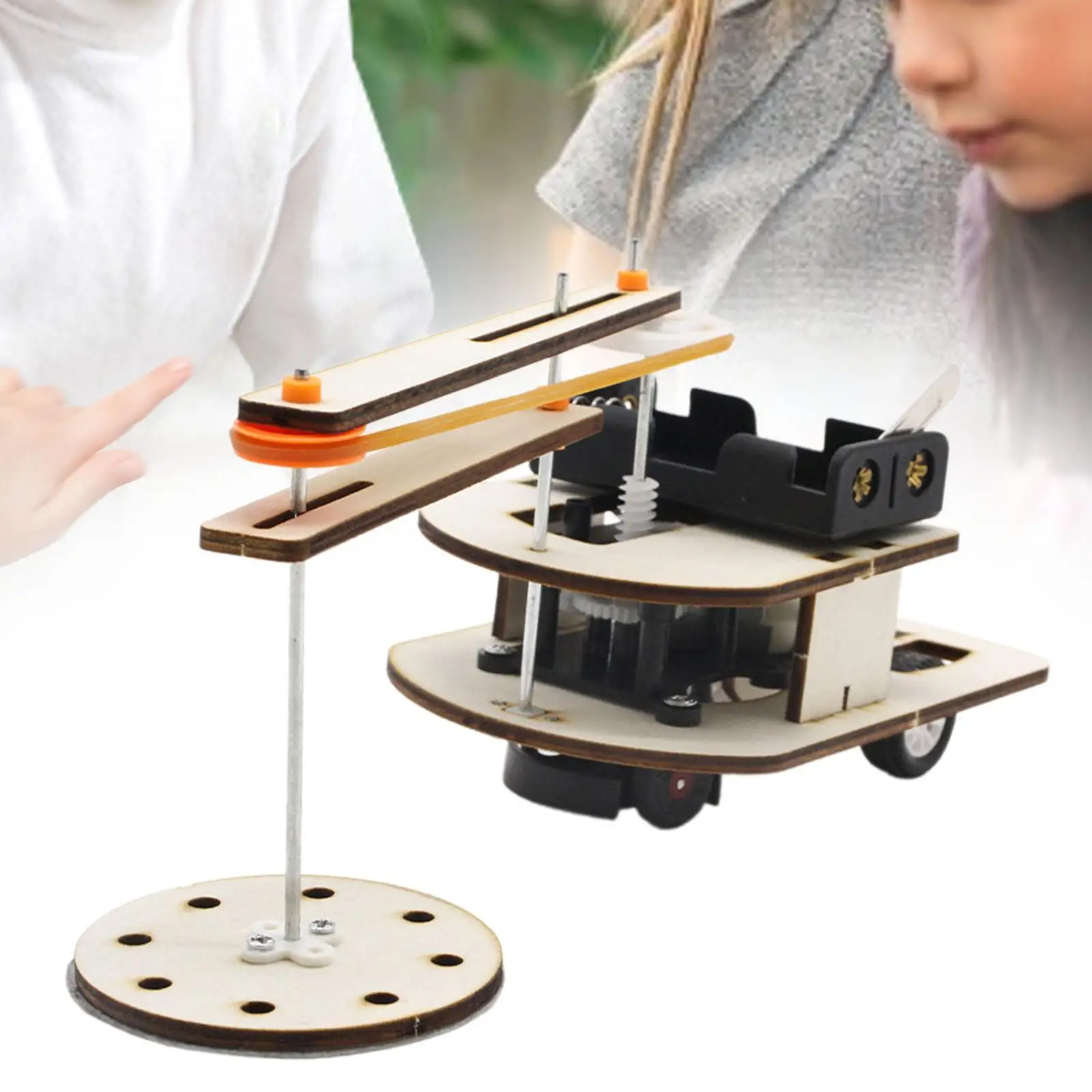 Rotating Sweeping Robot Toy Education Tool Physics Experiments Demonstrator Compact Easy Assembly Teaching Props Learning Set