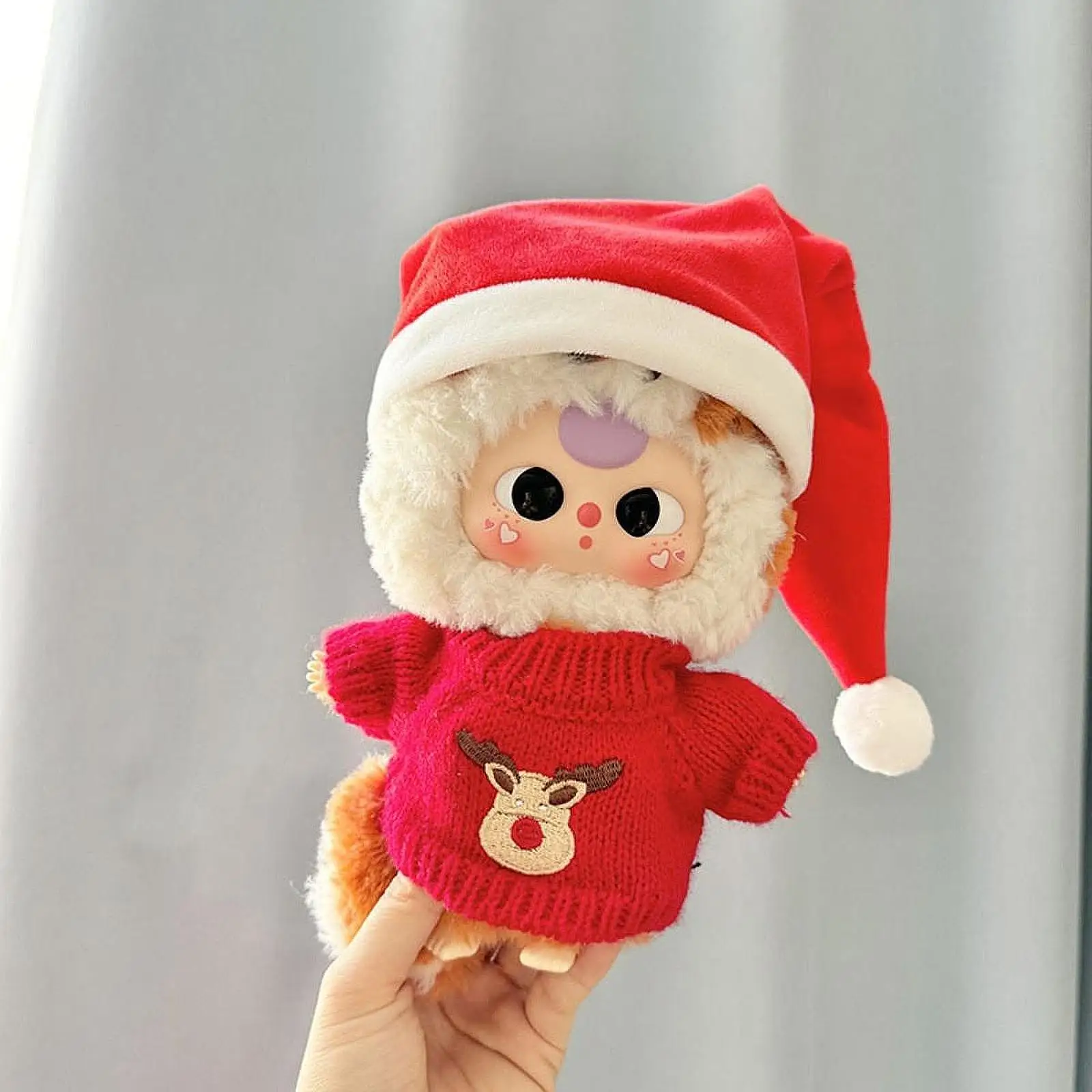 Plush Doll Sweater for 20cm with Hat Doll Accessories Cute Doll Clothes Suit