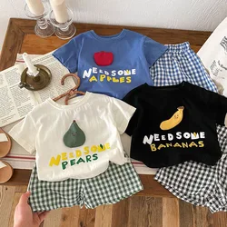 MILANCEL 2025 conjunto verano para niño camisetas pantalones cuadros