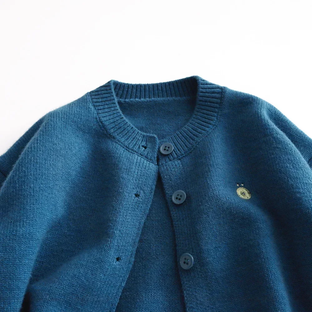 Ropa para niños de 2 a 7 años, suéteres de otoño para niñas, prendas de punto de un solo pecho para niños, traje de punto para niñas, traje para niños - imagen 3