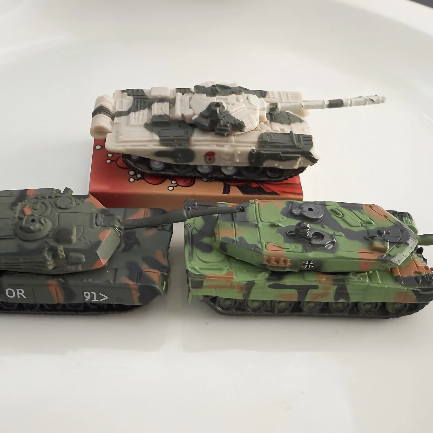 3 unids/lote escala plástico modelo 91 tanque coleccionable estatuilla regalo de Navidad - imagen 5