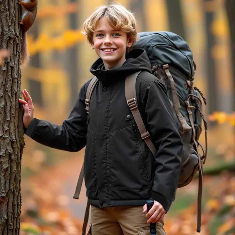 Parka impermeable para niño con capucha – Abrigo de invierno - imagen 2