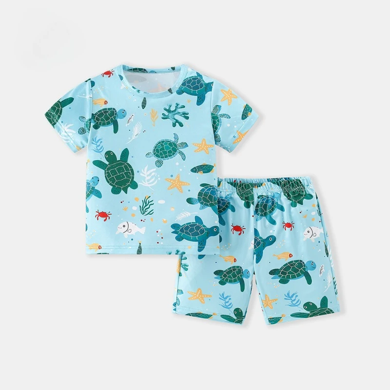 Conjunto verano niño playa: camiseta y shorts estilo fresco moderno - imagen 5