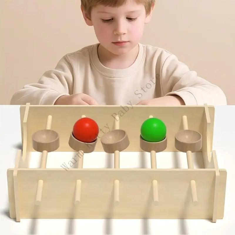 XXFE Juguete Entrenamiento Equilibrio Bola giratoria para niños pequeños, Juguete Educativo motricidad Fina, - imagen 2