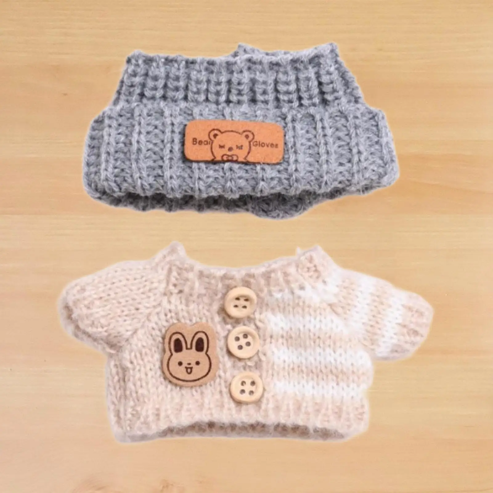 Ropa para muñecas, accesorios para muñecas, adecuada para 15cm a 17cm, ropa bonita, atuendo para muñecas, suéter y sombrero para trabajo de bricolaje - imagen 4