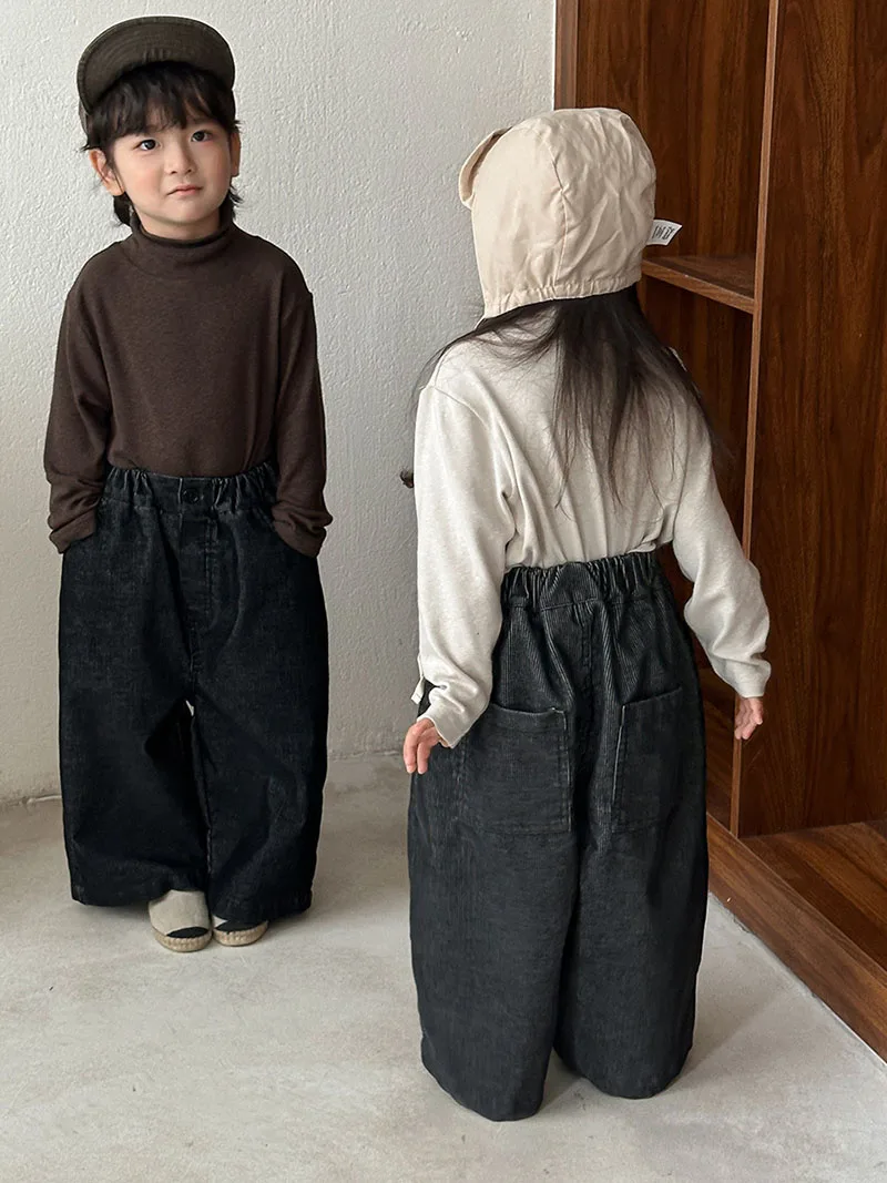 MILANCEL, nueva camisa de otoño para niños, 1-7T, Color sólido, cuello alto, camisetas interiores para niñas, ropa fina transpirable para niños, Tops - imagen 3