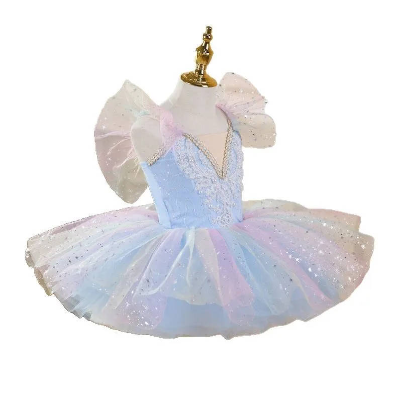 Tutu Robe de soirée Fille scène enfants Robe de princesse Fille été filles robes Costume danse bébé vêtements enfants tenue robes - imagen 4