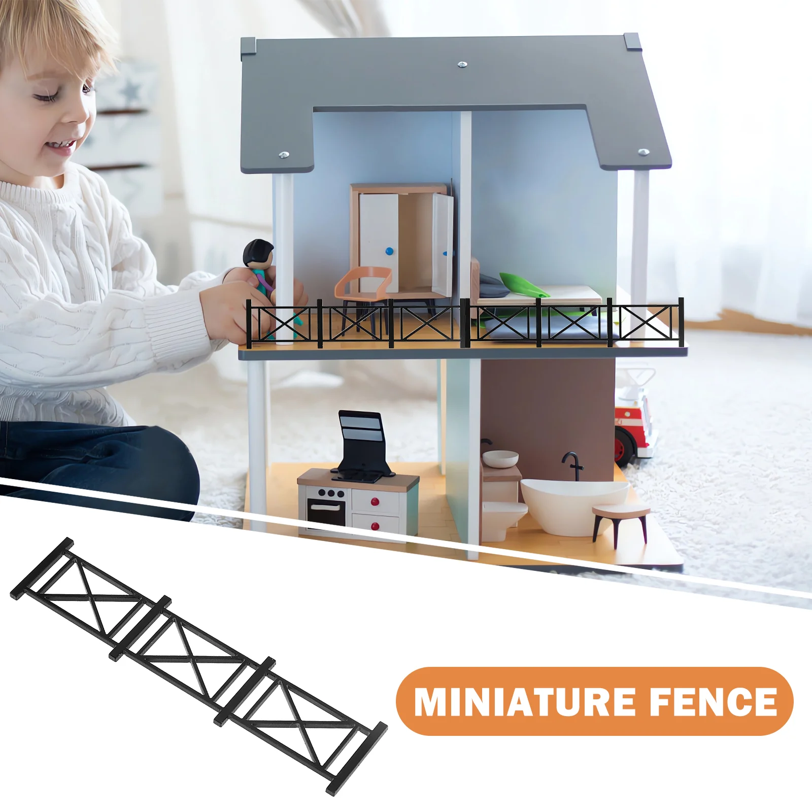 8 Uds. Modelo de barandilla, juguetes, decoración de valla de jardín, adorno de paisaje, accesorio en miniatura - imagen 2