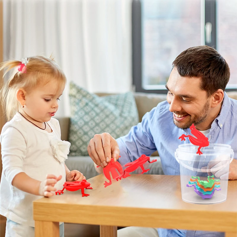 50 Uds. Rana saltarina ranas de rebote juguetes para padres e hijos para niños novedad surtido juguetes para aliviar el estrés regalo de fiesta de cumpleaños para niños - imagen 4