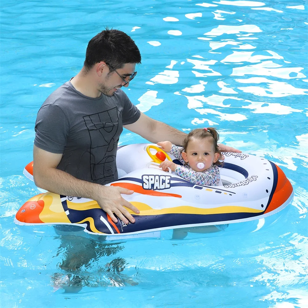 Swimbobo Flotador inflable para bebé con diseño de nave espacial - imagen 5
