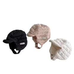 Gorro y bufanda de algodón para bebé – Abrigo invierno con protección de oídos