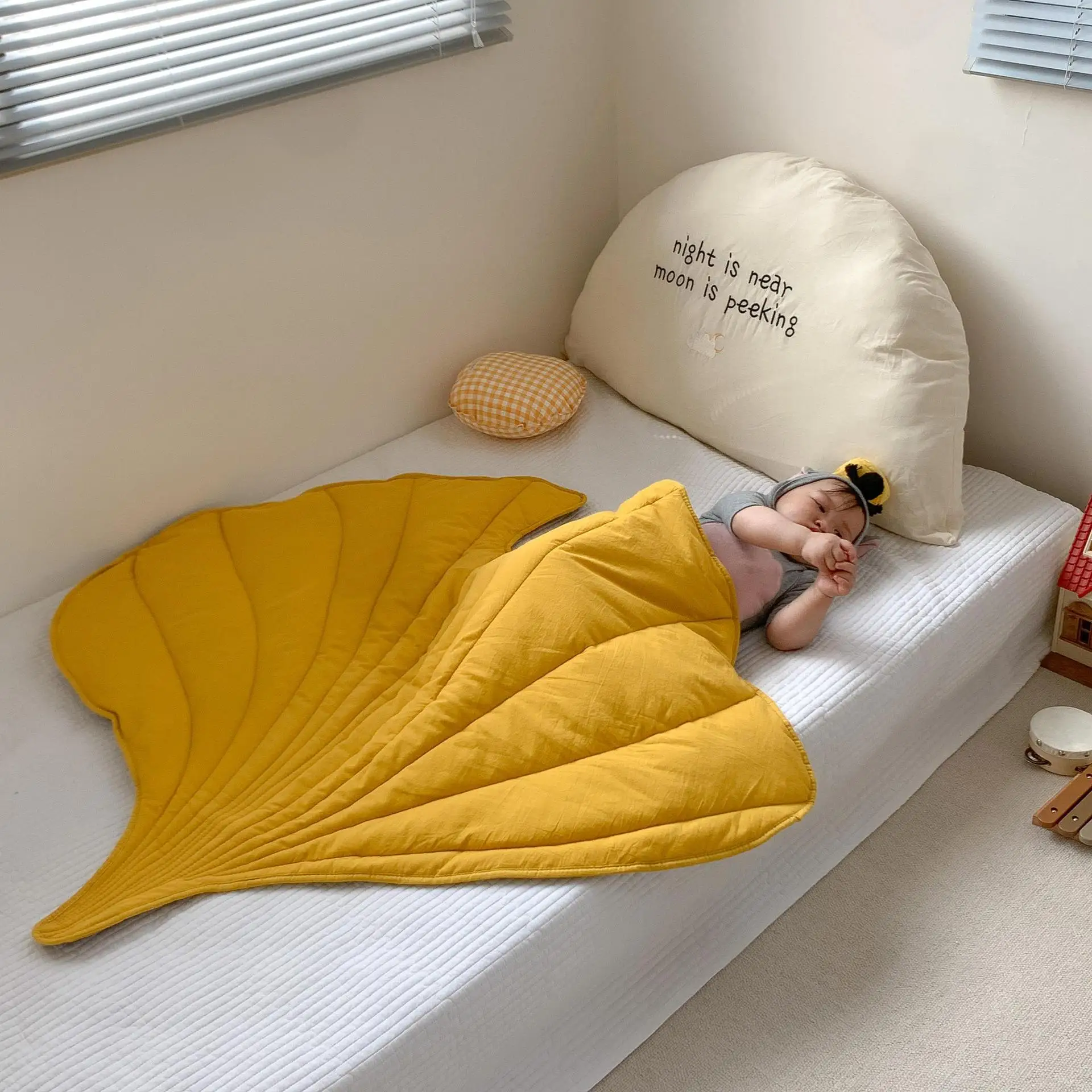 Alfombra de juego nórdica de nueva forma de hoja creativa para bebé, alfombrilla para ventana salediza, alfombrilla de escalada para bebé, decoración para habitación de niños - imagen 5