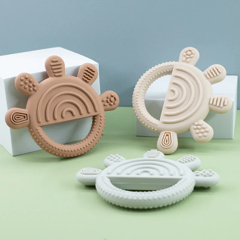 Mordedor de silicona sin BPA para bebé, mordedor de salud infantil, regalos para Baby Shower, cuidado bucal de enfermería, accesorios para recién nacidos