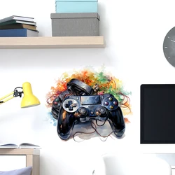Pegatina pared vinilo gamer joystick graffiti para dormitorio
