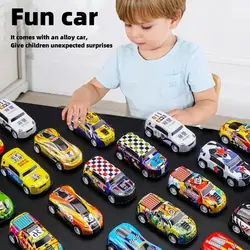 Coche de carreras inercia aleación con mini ciudad para niños