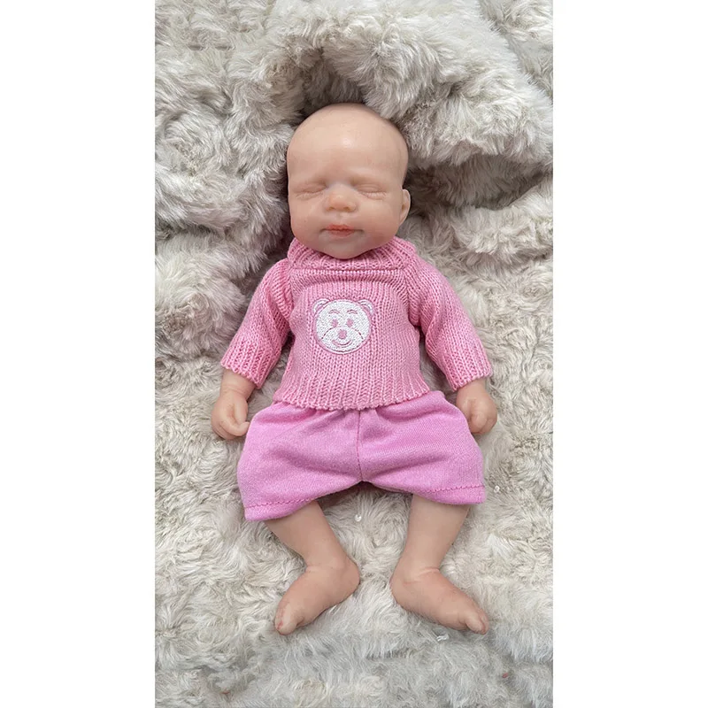 10 ''Reborn Pascale niña bebé alta calidad hecho a mano totalmente sólido platino silicona súper suave Flexible juguetes elásticos regalo - imagen 2