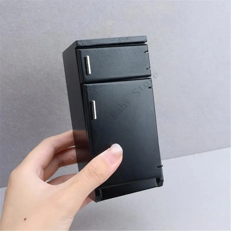 XXFE-refrigerador cocina en miniatura, pieza decoración madera para entusiastas casas muñecas y fabricantes - imagen 2