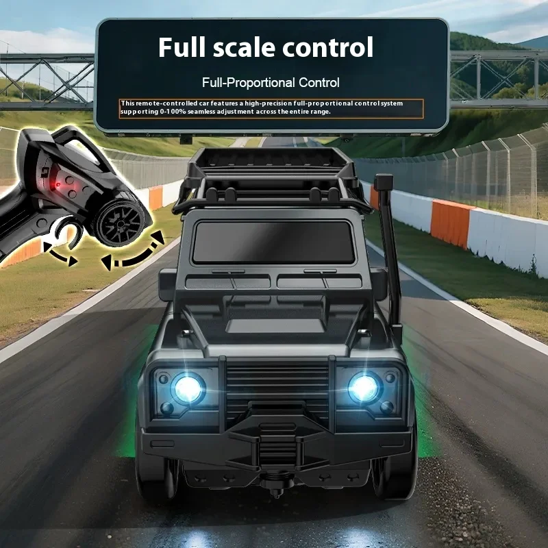 1/64 RC Drift Car 2,4G escala completa todoterreno Control remoto vehículo de carreras Mini mesa coches de escritorio juguetes para niños Navidad - imagen 4