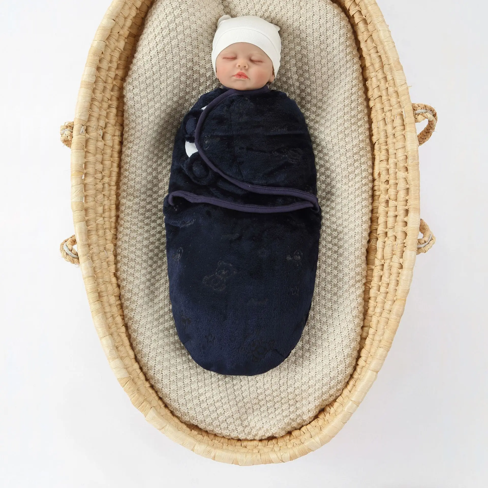 Mantas envolventes para bebé de invierno, manta receptora para recién nacido de 0 a 3 meses, cubierta envolvente a prueba de patadas, ropa de cama suave y cálida, artículos para bebé - imagen 4