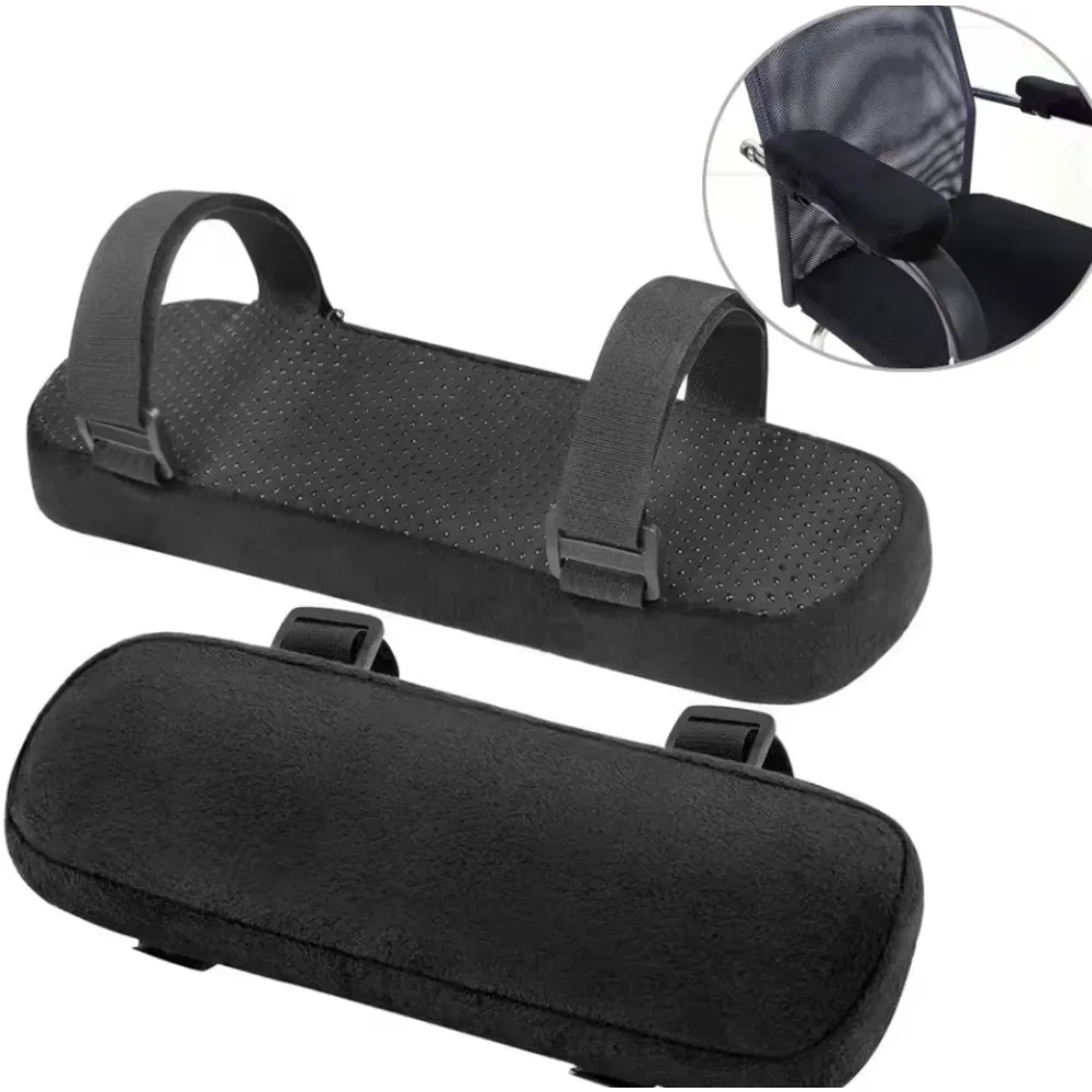 Almohadillas para reposabrazos de espuma viscoelástica para silla de oficina, cojín de soporte para codo para alivio de presión de brazo, fundas de ajuste universal para sillas de escritorio