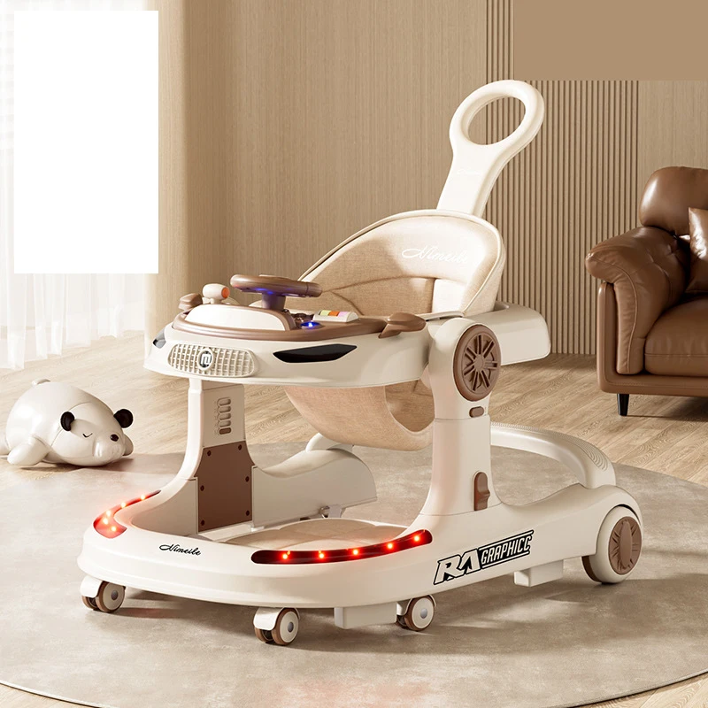 Andador de bebé plegable, juguete musical antivuelco, multifunción, 3 en 1, cochecito de bebé, andador de mano con ruedas - imagen 3