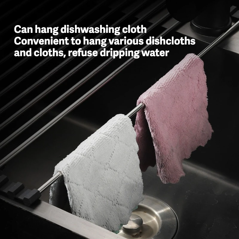 Tablero de filtro multifunción mejorado con marco de acero inoxidable, estante plegable para fregadero escurridor de platos para herramientas de organización de cocina - imagen 4