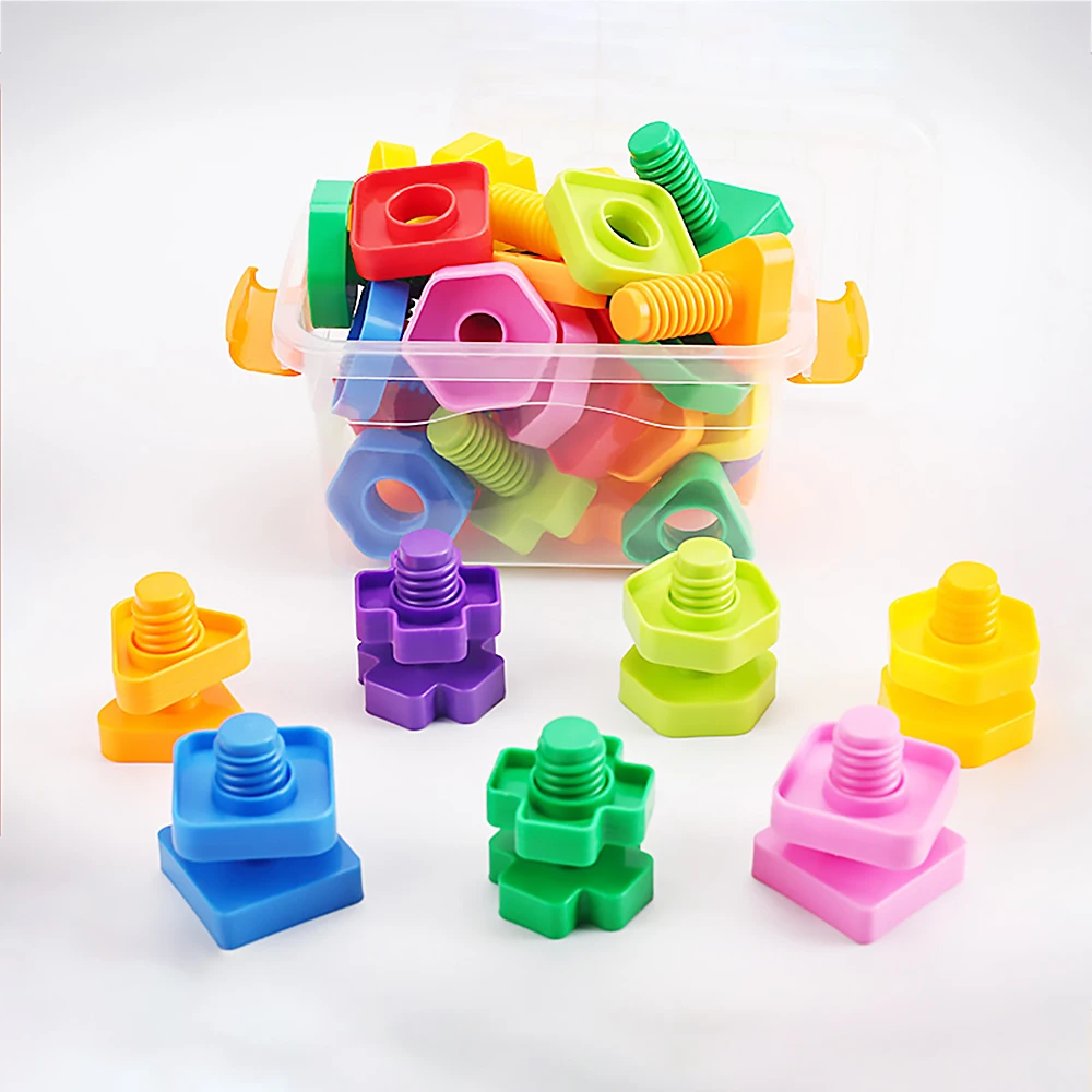 Bloques de construcción con tornillos – Rompecabezas educativo - imagen 4