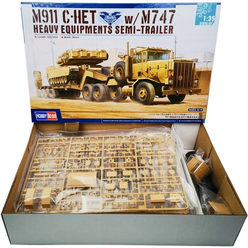 TRUMPETER 1/35 M911 C-HET con modelo de rompecabezas de ensamblaje de semirremolque de equipos pesados M747 - imagen 2