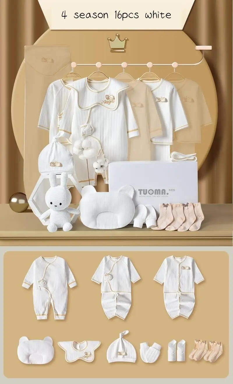 16pcs white