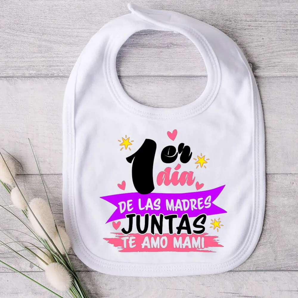 Baberos de algodón con estampado para bebé, ropa para eructar, para primer día de la madre - imagen 4