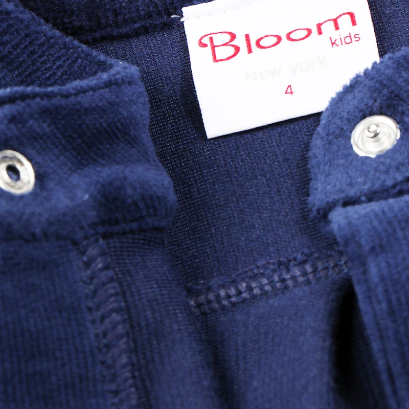 Chaleco infantil de pana azul marino – Escolar cuello redondo - imagen 4