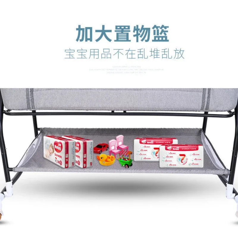 Cuna para bebé recién nacido, cama Queen empalmada, cama para niño multifunción portátil plegable, cuna extraíble para bebé - imagen 4