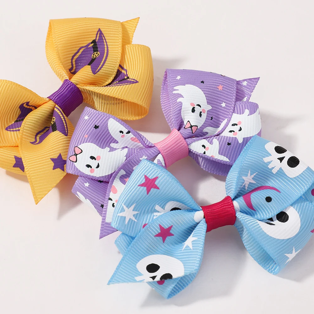 Pinzas de pelo Halloween suave algodón estilo fantasma para niñas - imagen 4