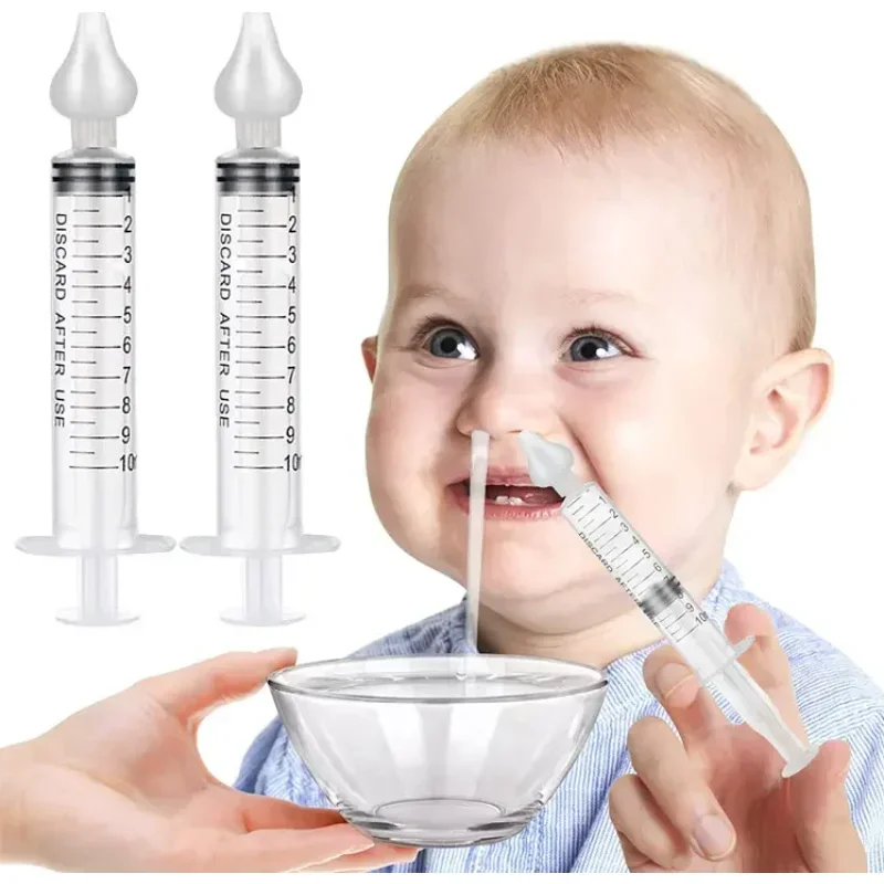 Limpiador de nariz Babi, 2 unidades/caja, arandela Nasal para rinitis, tubo de aguja, aspirador Nasal para bebé, jeringa limpiadora, lavado de nariz para niños - imagen 2